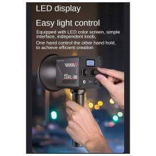 NEU 80W LED-Videoleuchte Bi-Color COB Fotostudioleuchte 2500K-6500K 10000mAh für Video-Livestreaming EU-STECKER