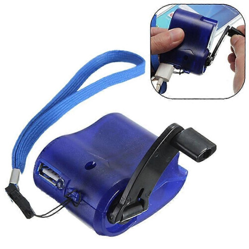 Φορτιστής τηλεφώνου USB με χειροκίνητη μανιβέλα ταξιδιού με ενσωματωμένο φως 1