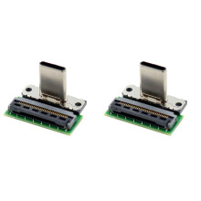 2X Dock Connector Charging Port USB Type C Socket Compatible for Docking Station Replacement Component Male