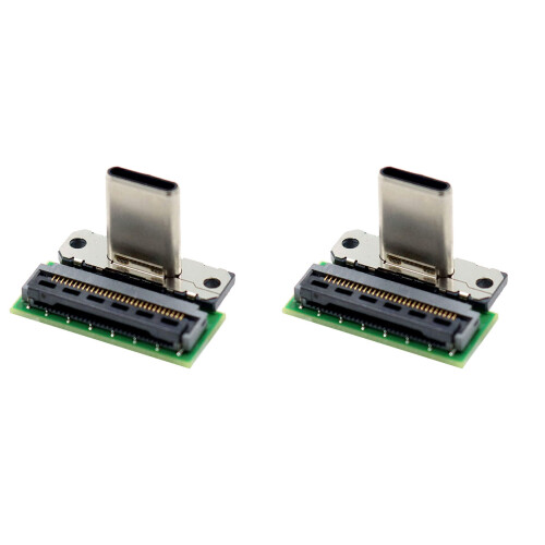 2X Dock Connector Charging Port USB Type C Socket Compatible for  Docking Station Replacement Component Male