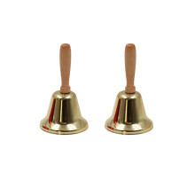2 Pieces Extra Loud Christmas Hand Bells, Lovely Service Bells for Parties, Church Events and Holiday Celebrations