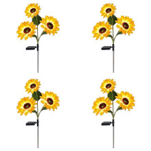 4X Solar Angel Lights with Sunflower Waterproof Outdoor Solar Lights for Christmas Yard Lights with Sunflower