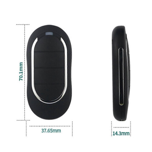 433MHz Garage Door Remote Control Replacement, 4 Button Learning Code Key Fob for Barriers and Gate Automation 1