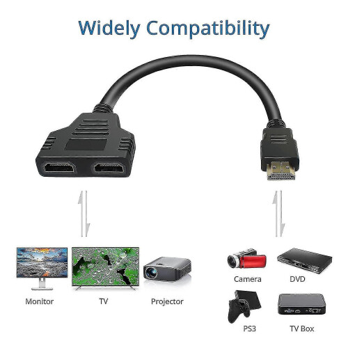 Καλώδιο προσαρμογέα διαχωριστή HDMI, 1 είσοδος σε 2 εξόδους, αρσενικό σε διπλό θ 1