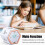 Hexagon Flip Timer with Mute and Alarm Function, Easy-to-Use Kitchen Timer for Time Management and Pomodoro 4