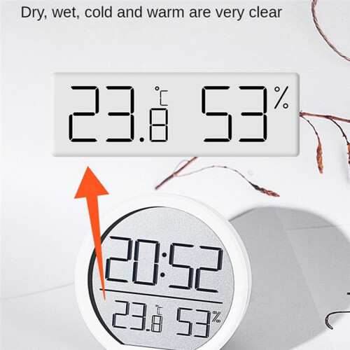 LED Digital Wall Clocks Temperature Humidity Date Display Electronic Table Alarm Clock for Kitchen Study Refrigerator B 2