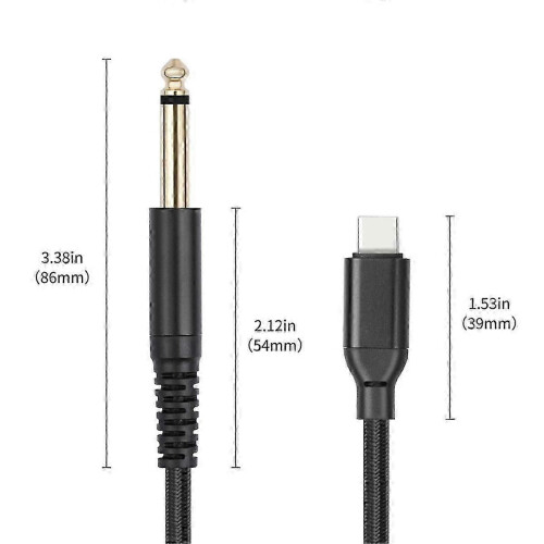 Καλώδιο στερεοφωνικού ήχου USB-C σε 6,35 mm 1/4 TRS, 100 cm, καλώδιο Aux Jack για ενισχυτή, 2