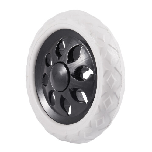 4X Rueda de Carrito de Compras Rueda de Espuma de Nucleo de Plastico Negro