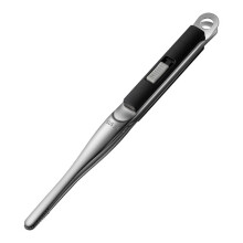 (Black) Stainless Steel Korean Steak Tongs Kitchen Gadget