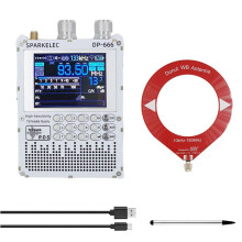 TEF6686 Radio DP-666 Full Band FM/LW/MW/SW Shortwave Radio ESP32 RDS 2.8 Inch IPS Touch Screen+Loop Antenna Kit