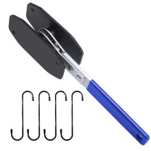 Herramienta de Compresión de Pinza de Freno, Herramienta de Acero Al Carbono, Herramienta de Compresión de Pinza con 4 Ganchos Azules.