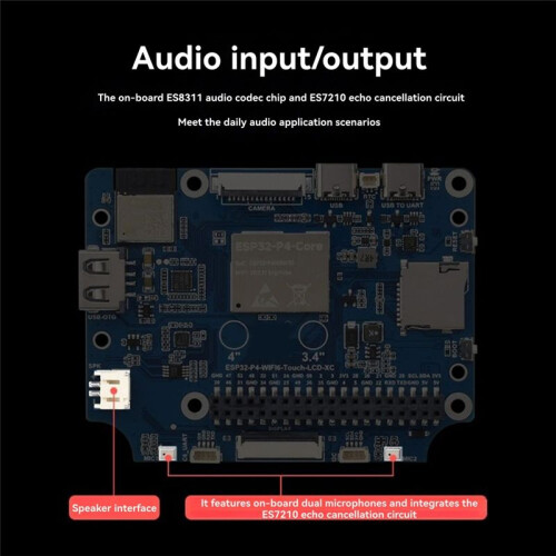 3.4inch Round Touch Display 800x800 Resolution IPS Screen 10-Point Multi-Touch Supports DeepSeek AI Voice Interaction