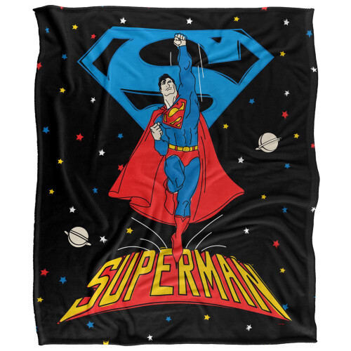 Superman (36in x 58in, Multicoloured) Superman Action Pose Blanket