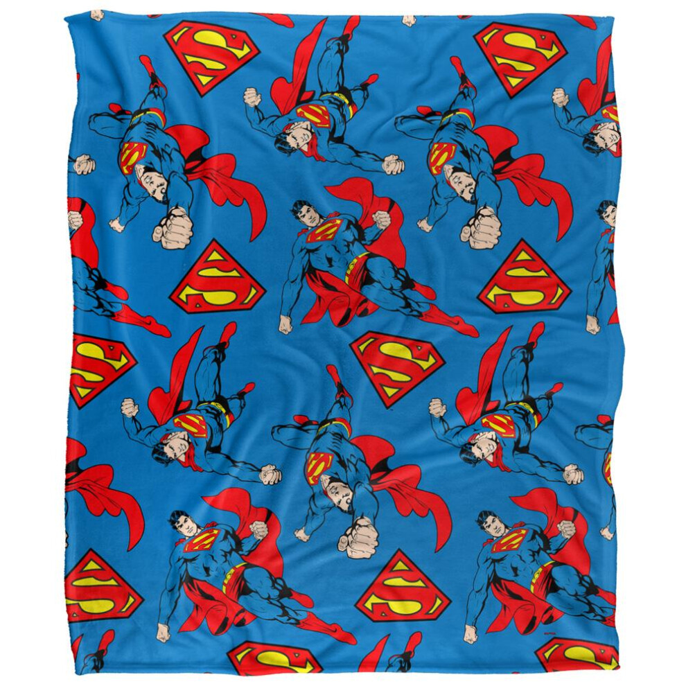 Superman (36In X 58In, Multicoloured) All-Over Print Blanket