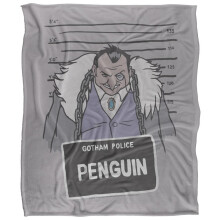 (36in x 58in, Multicoloured) Batman Line Up The Penguin Blanket