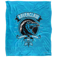 (36in x 58in, Multicoloured) Harry Potter Learning, Wisdom, Wit Ravenclaw Blanket