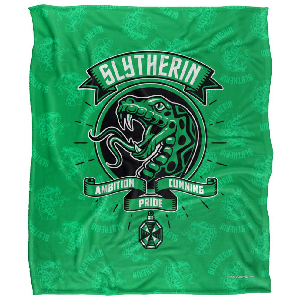 Harry Potter (36In X 58In, Multicoloured) Ambition, Cunning, Pride Slytherin Blanket