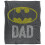 Batman (36in x 58m, Multicoloured) Batman Dad Logo Blanket 1
