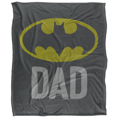 Batman (36in x 58m, Multicoloured) Batman Dad Logo Blanket