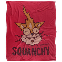 (36in x 58in, Multicoloured) Rick And Morty Squanchy Blanket