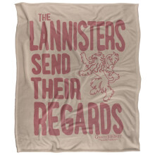 (36in x 58in, Multicoloured) Game Of Thrones Lannisters Send Their Regards Blanket