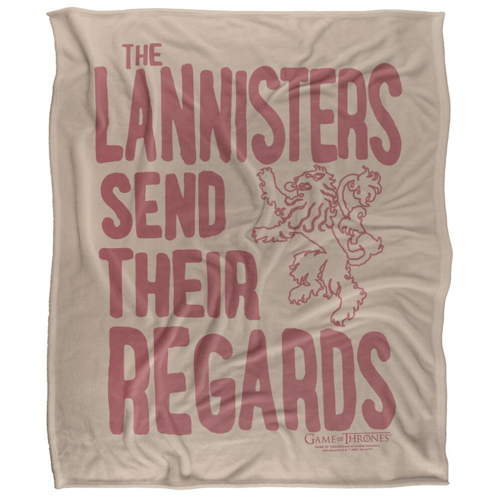 Game Of Thrones (36In X 58In, Multicoloured) Lannisters Send Their Regards Blanket
