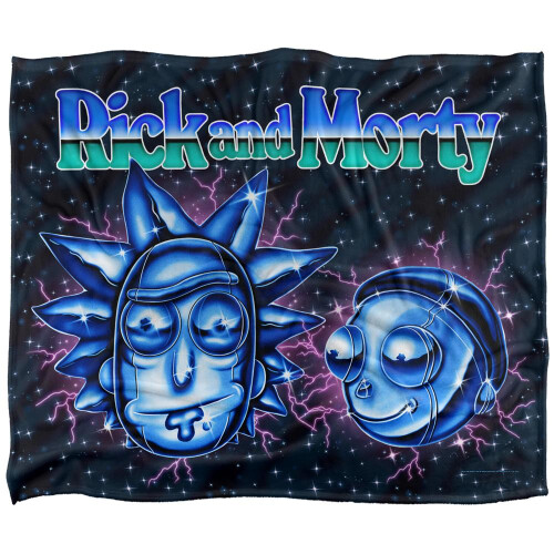 Rick And Morty (36in x 58in, Multicoloured) Rick And Morty Chrome Blanket
