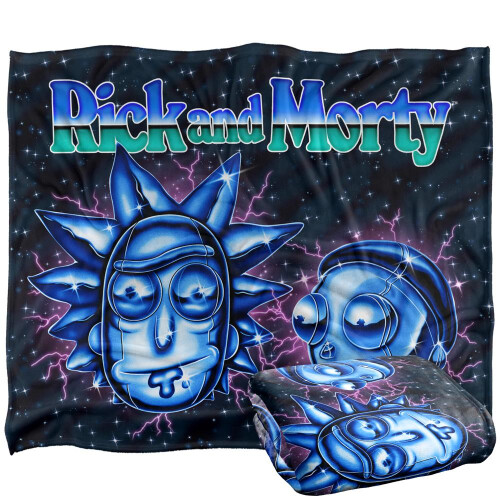 Rick And Morty (36in x 58in, Multicoloured) Rick And Morty Chrome Blanket 2