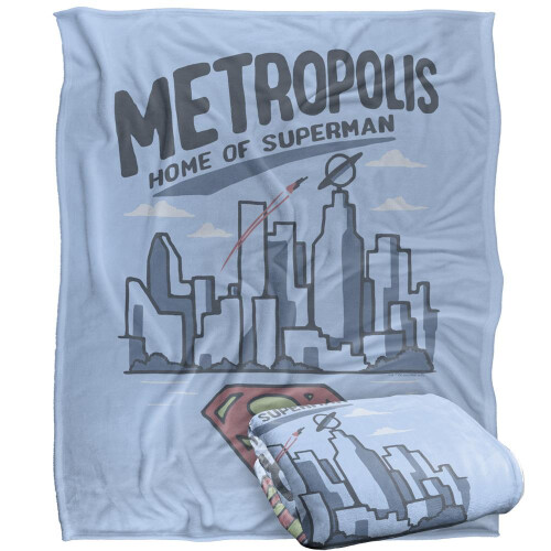 Superman (36in x 58in, Multicoloured) Superman Metropolis Blanket 2