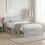 VidaXL vidaXL Bed Frame with Storage with Headboard Concrete Grey 90 x 200 cm 1