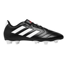 (12 UK Child, Black/White) Adidas Childrens/Kids Goletto VIII 3 Stripes Firm Ground Football Boots