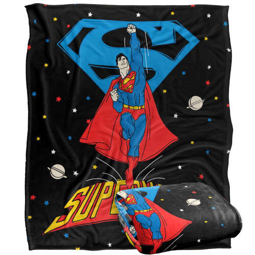 Superman (36in x 58in, Multicoloured) Superman Action Pose Blanket 2