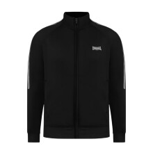 (M, Black) Lonsdale Mens Double Stripe Raglan Track Top