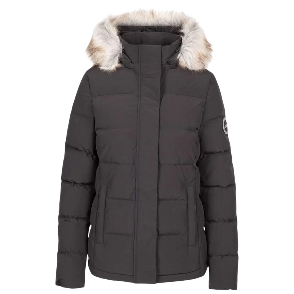 Trespass Women's DLX Down Jacket in Black | Size: 8 - Image 4