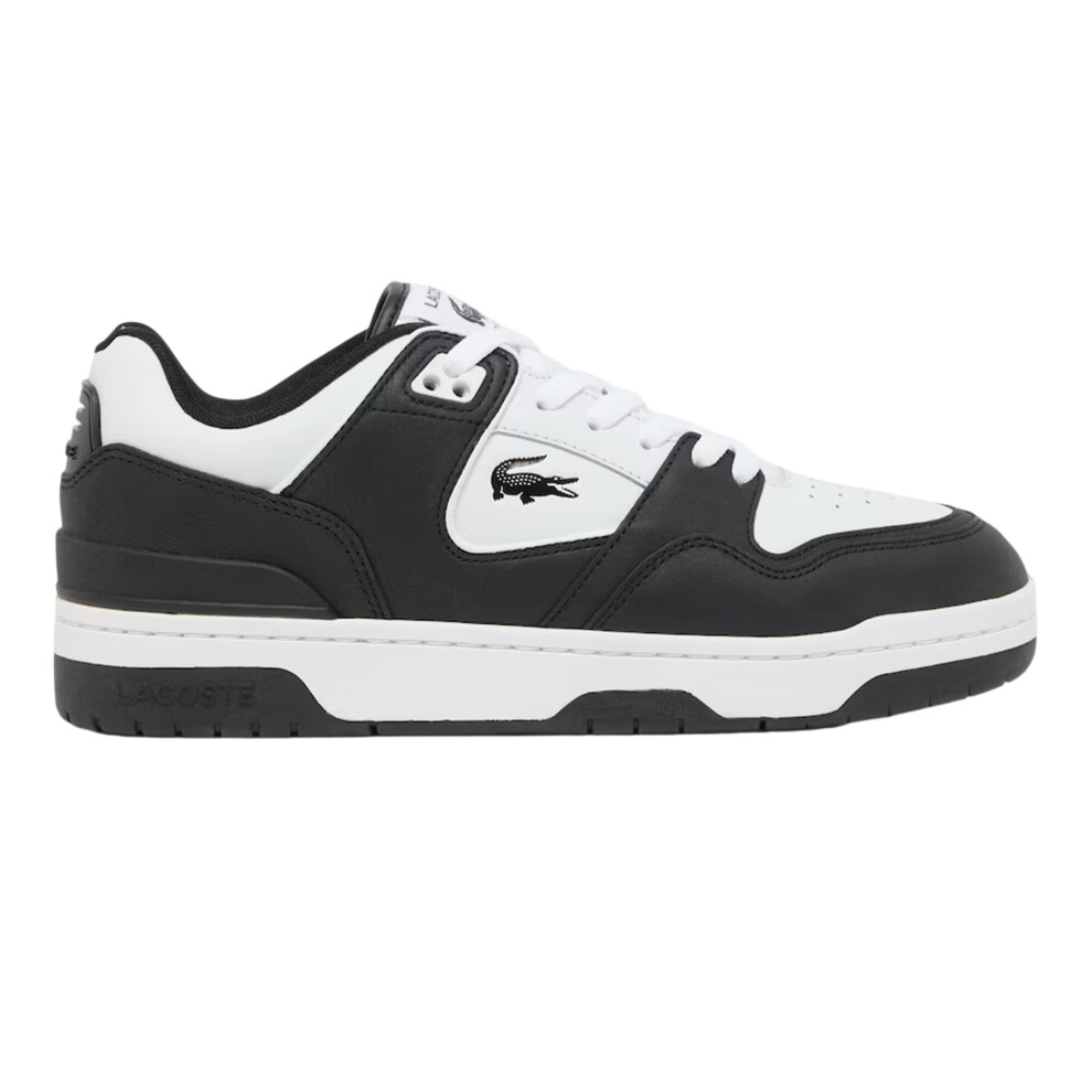 Lacoste (8 Uk, Black/White) Mens Court Cage Leather Trainers