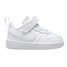 (9.5 UK Child, White) Nike Childrens/Kids Court Borough Leather Trainers