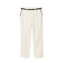 (38R, Cream) Lacoste Mens Straight Suit Trousers