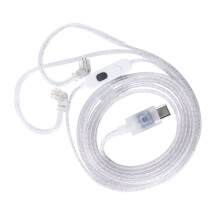 Dual Parallel HIFI High-Purity Copper Silver Plated Earphone Cable Upgrade Wire Type-C Plug Gold Plated Pin with Mic