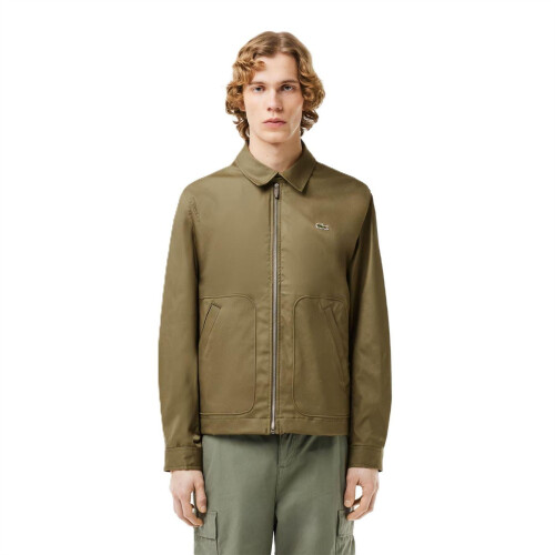 Lacoste (M, Green) Lacoste Mens Logo Bomber Jacket
