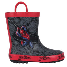 (2 UK, Red) Spider-Man Childrens/Kids Wellington Boots