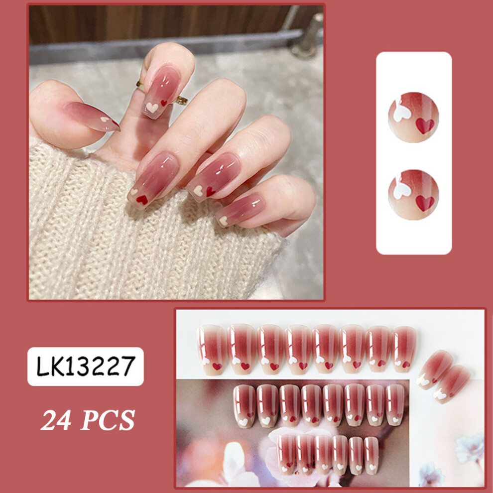 Dachuang Beauty (Standard) Heart Blush Press-On Nails For Travel & Dating