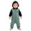 (6-9 Months, Green) Pretty Green Baby Jumpsuit 3