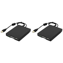 2X USB-Diskettenhet 3,5 Tum USB Extern Diskettenhet BäRbar 1,44 MB FDD USB-Enhetskontakt och för PC Windows XP