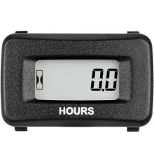 LED Digital Hour Meter Wide Voltage for Tractor Generator Scooter Forklift Marine Lawn Equipment Industrial Machinery