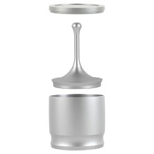 Coffee Dosing Ring, 58mm Aluminum Alloy Espresso Powder Receiver Container, Silver, Anti-Dust Press Cup