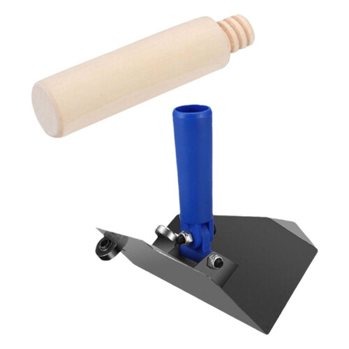 Drywall Corner Trowel Stainless Steel Internal Corner Tool with Comfortable Grip Handle