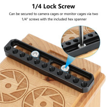 New Camera 4" Cheese Plate with Countersunk Slots & 1/4"-20 Threads Base Plate for Camera/Monitor Cage for FX3/FX30