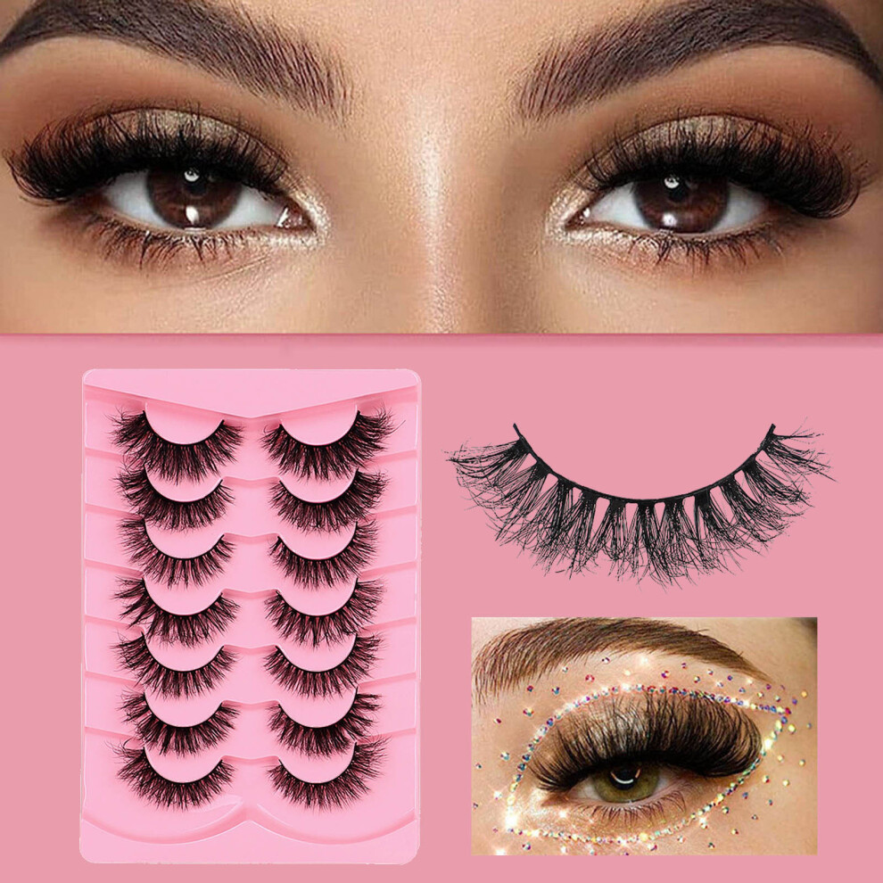 Phui-Pet-Supplies (Hz) 3D Fluffy False Eyelashes - Reusable & Soft