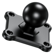 1'' Mount Base with 4-Hole AMPS Square Plate Rubber Compatible with 1 Inch Double Socket Arm