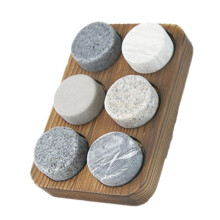 Whiskey Stones, 6PCS Whiskey Chilling Stones, Reusable Ice Cubes, Whiskey Rocks - Perfect Whiskey Gifts for Men, 1Kit